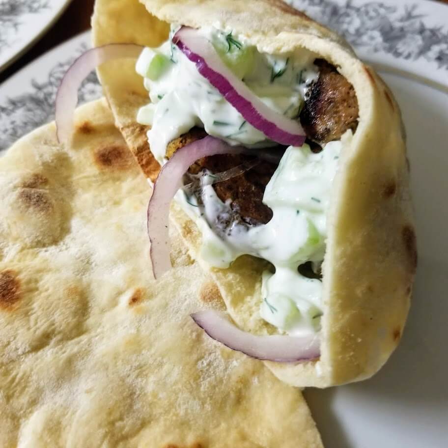 Gyros-With-Falafel On The Griddle